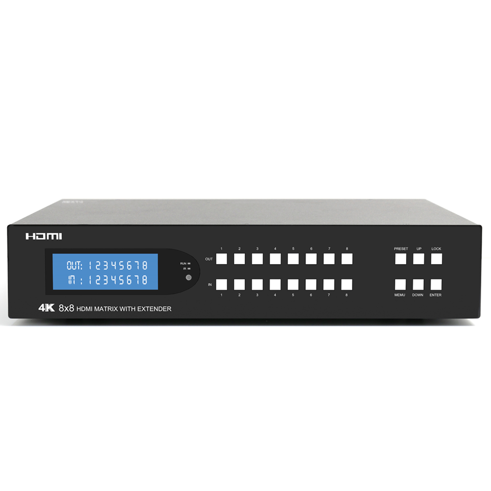 8X8 HDMI2.0 4K60Hz 매트릭스 스위치 최대70M 연장 리피터 XT1108018