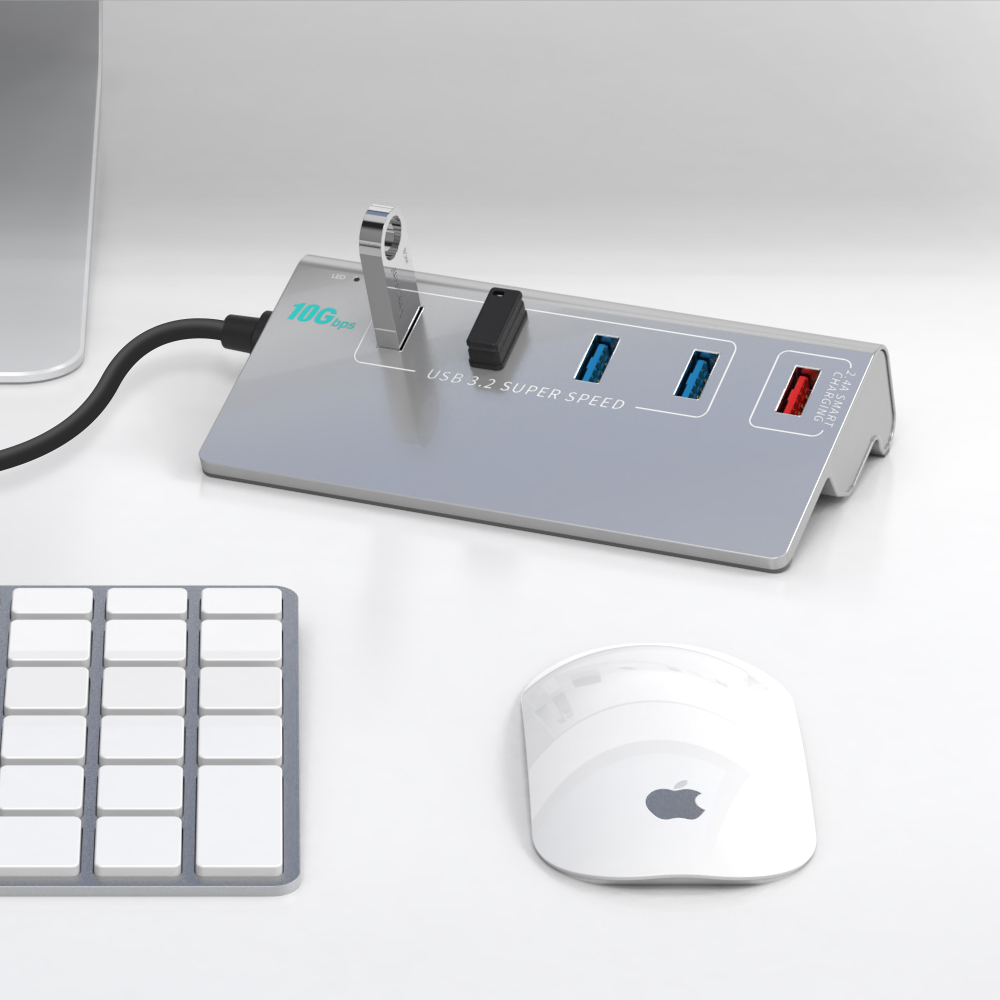 C타입 유전원 5포트 USB허브 USB3.2 GEN2 10G 고속충전 XT1301062