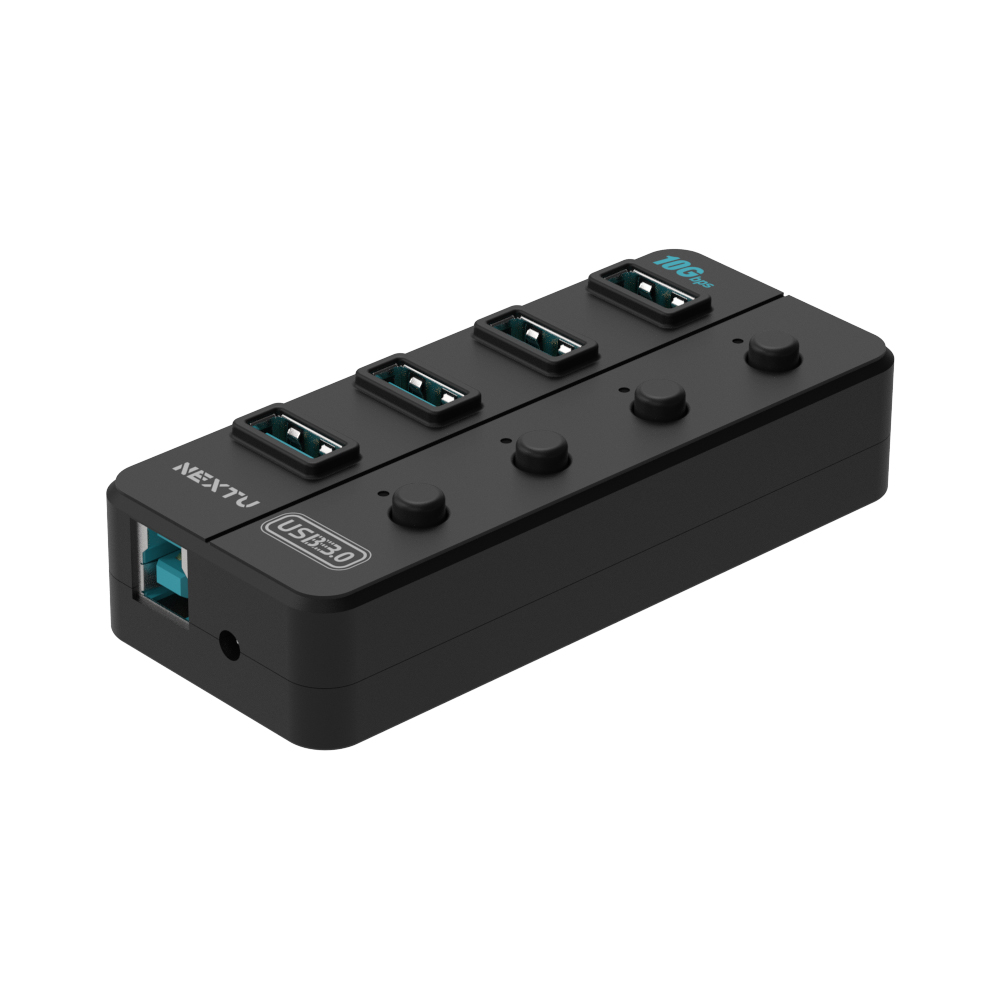 유전원 4포트 개별 전원버튼 USB허브 USB3.2 GEN2 10G XT1301065
