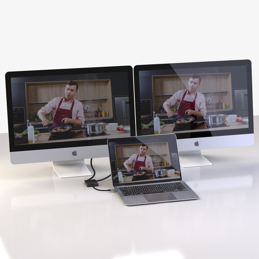 USB3.1 C타입 듀얼 4K HDMI 모니터 어댑터 컨버터 XT2510002