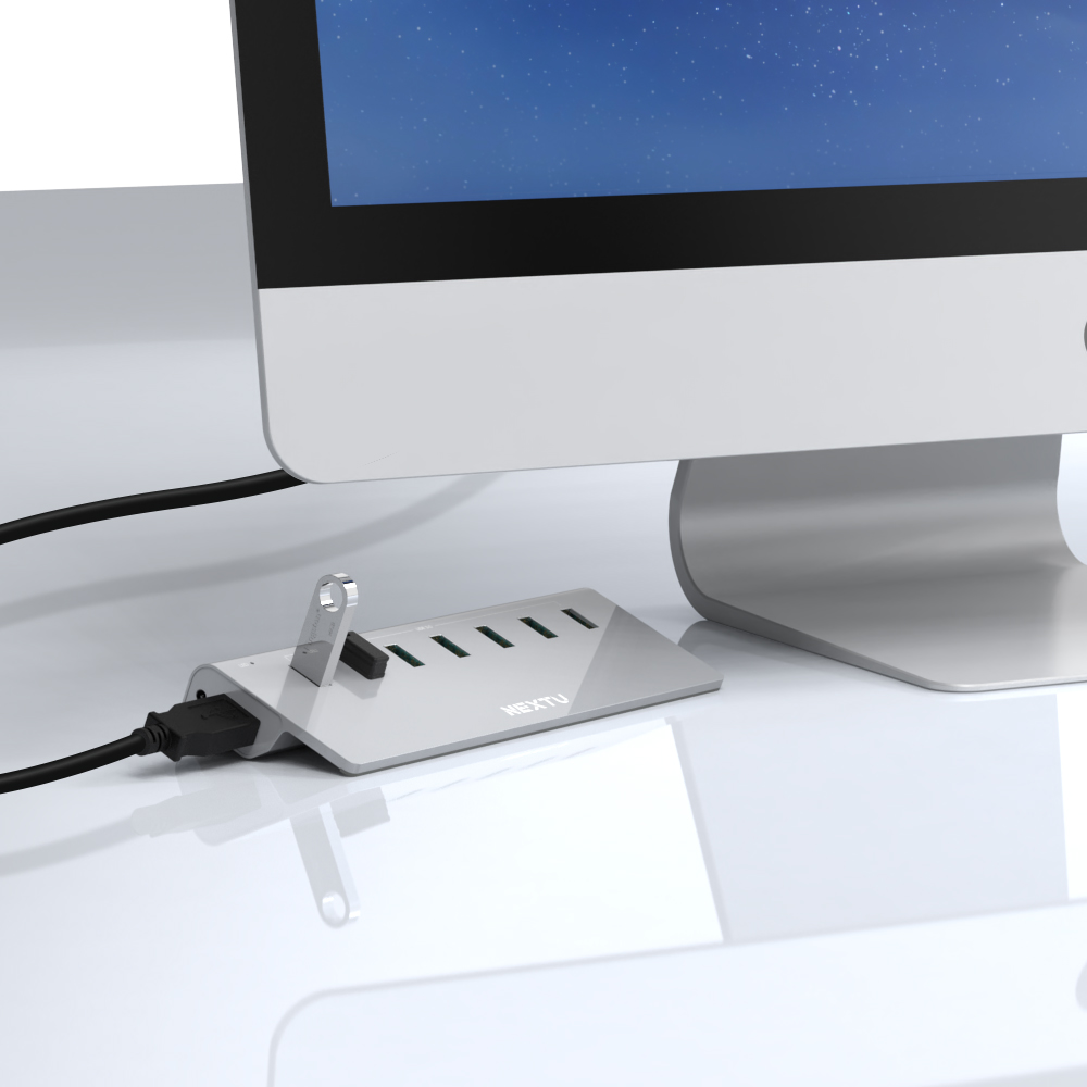 알루미늄 7포트 유전원 USB3.0 허브 XT1301041