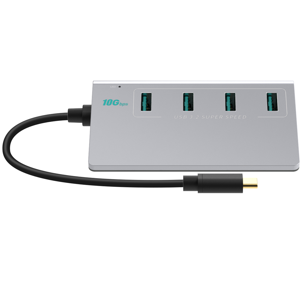 C타입 무전원 4포트 USB허브 USB3.2 GEN2 10G 알루미늄 XT1301063