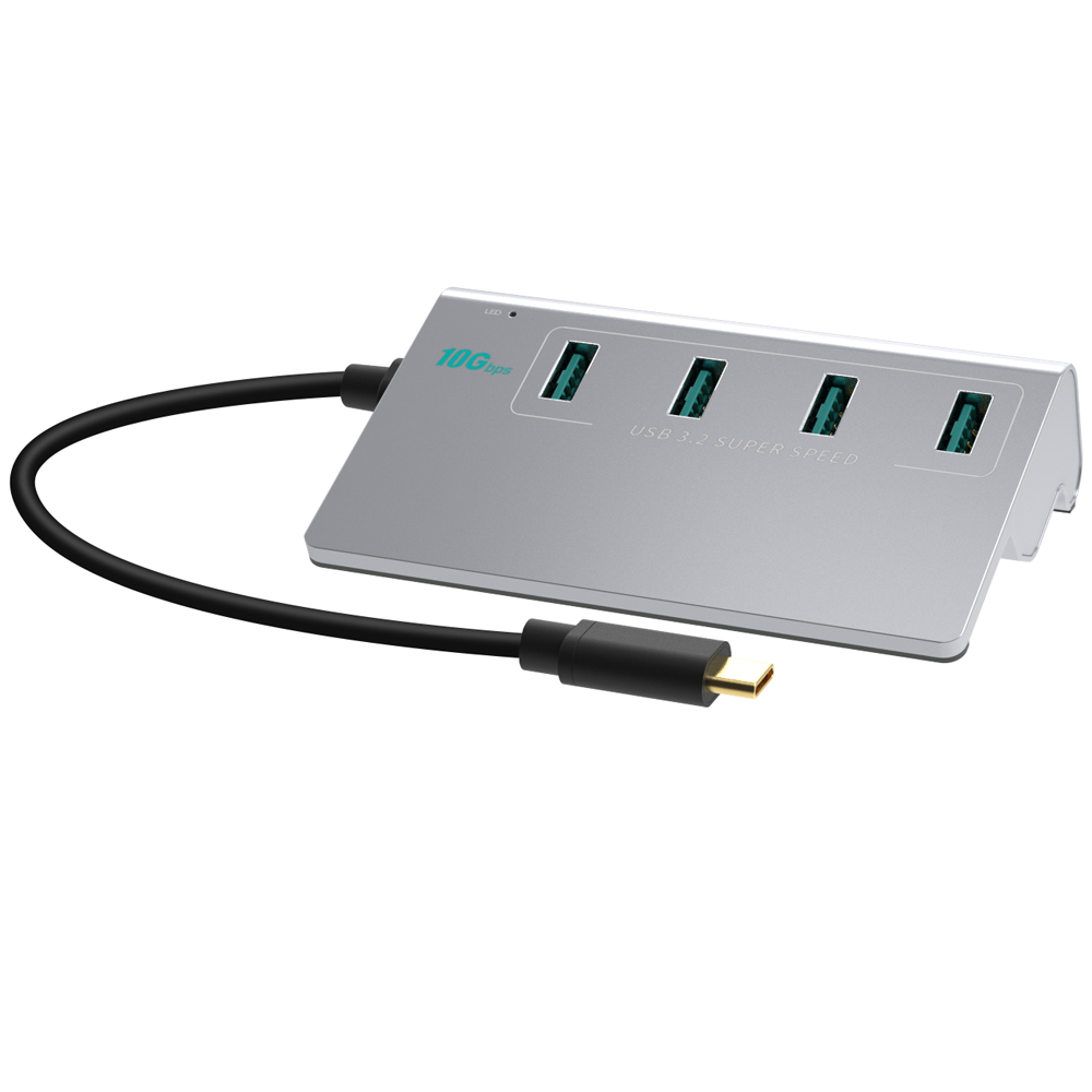 C타입 무전원 4포트 USB허브 USB3.2 GEN2 10G 알루미늄 XT1301063