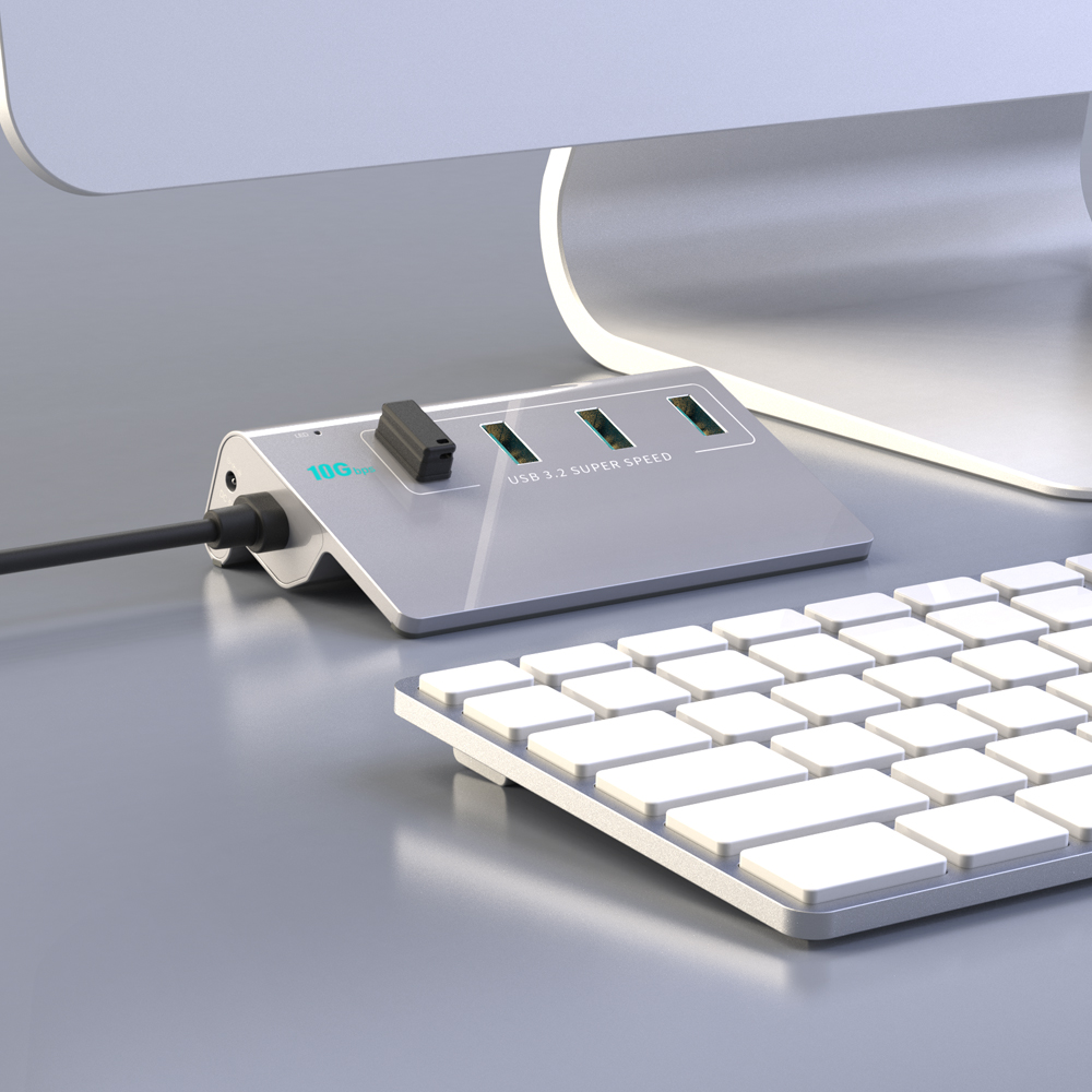 C타입 무전원 4포트 USB허브 USB3.2 GEN2 10G 알루미늄 XT1301063