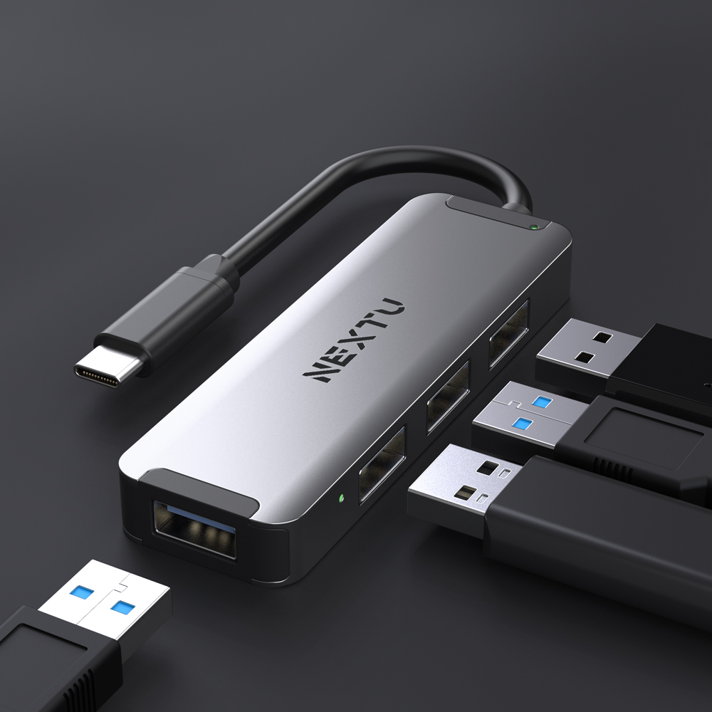 4포트 C타입 USB허브 알루미늄 재질 665TC