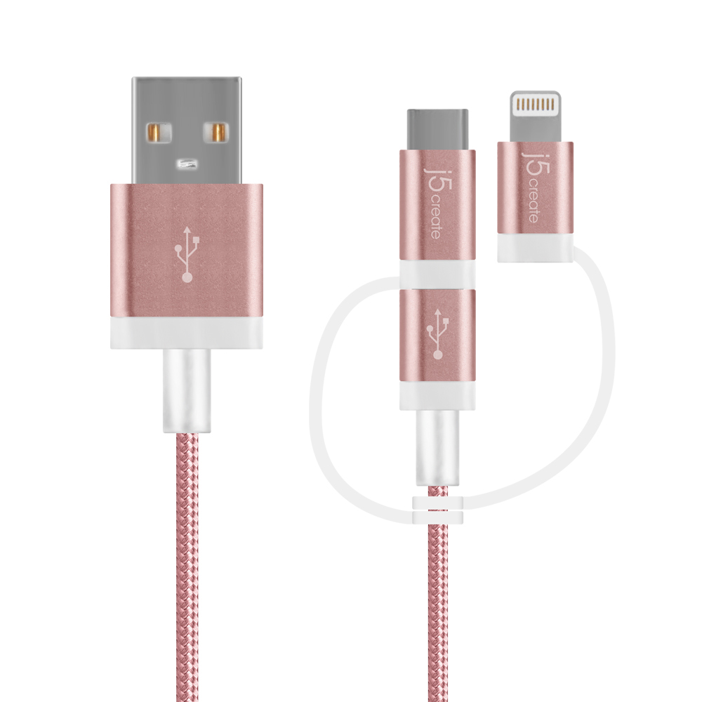 3 in 1 charging sync cable 1M lightning+type-c+micro B 애플 MFI공식인증