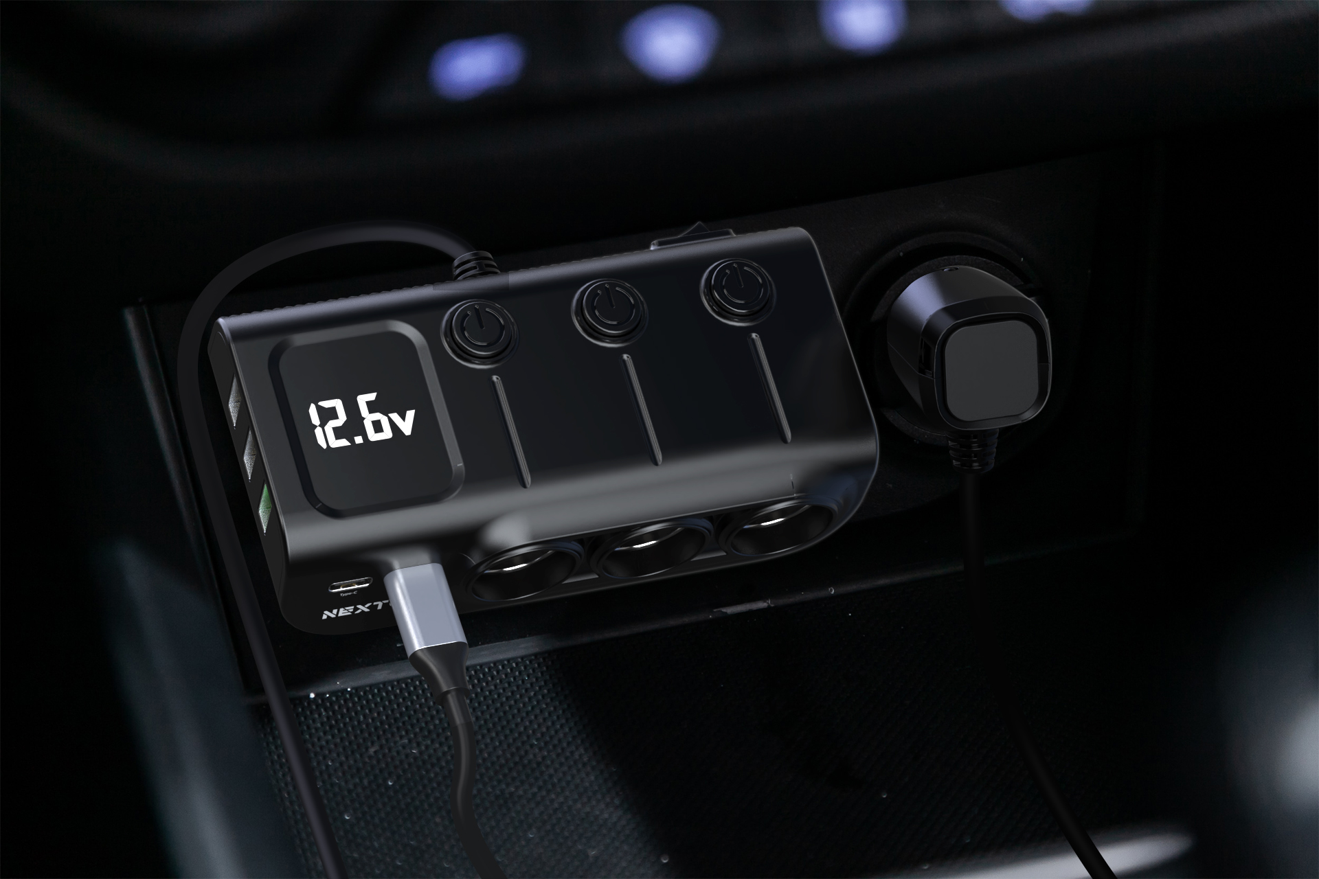 시에반 차량용 시거잭 3구 멀티소켓 PD 고속충전기 1414CHG