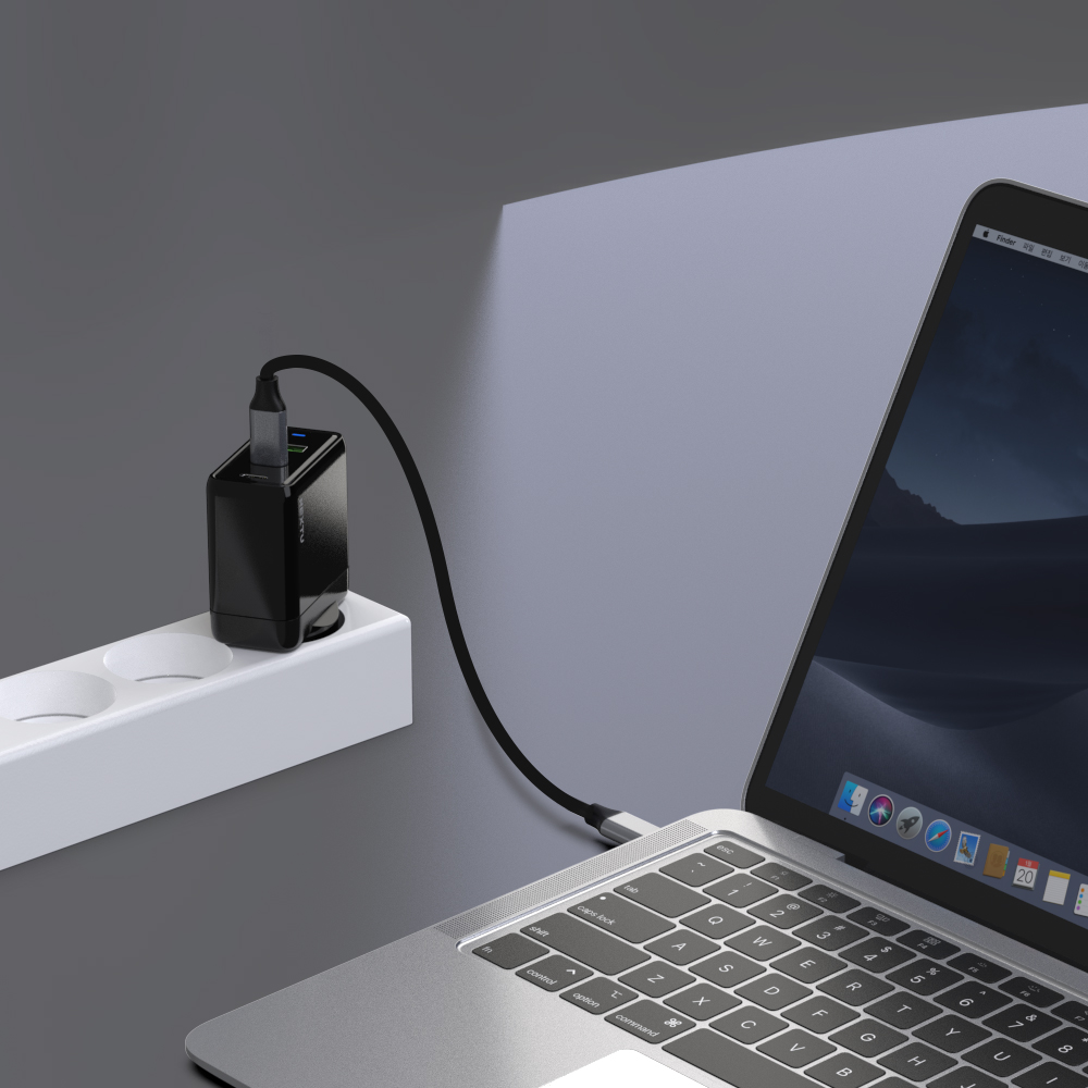 추오하 PD 65W PPS GaN 멀티 초고속 접지충전기 QC637GAN WH