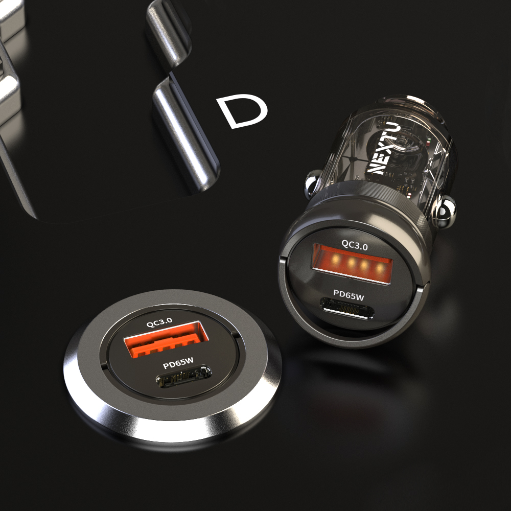 시아잰 차량용 매립형 시거잭 노트북 충전기 60W 듀얼 C타입