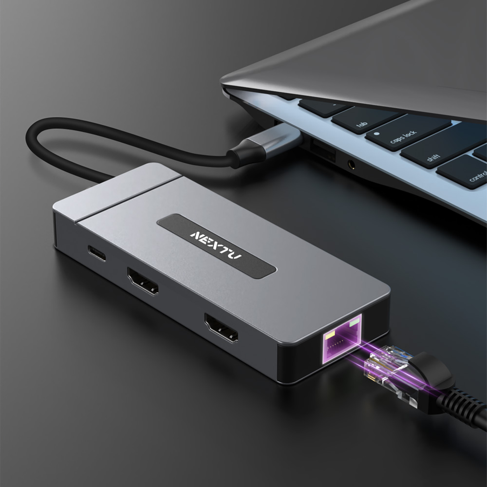 유이반 7in1 4K60Hz 듀얼 HDMI USB C타입 멀티허브