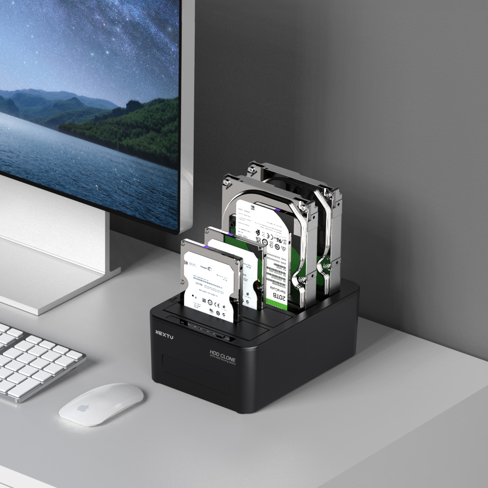 크이원 USB3.0 SSD HDD 도킹스테이션 4베이 하드복사기 864DCU3