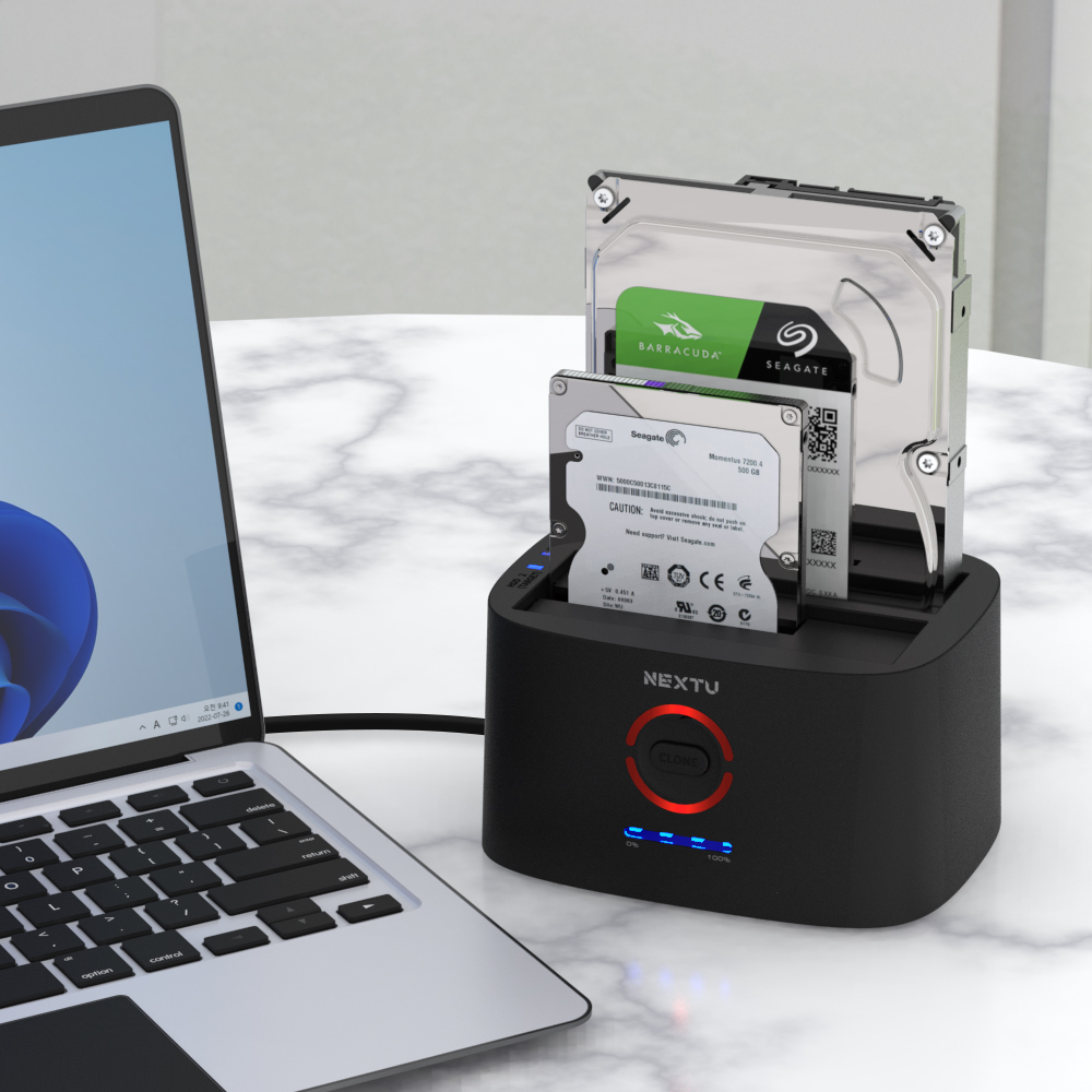 크우각 USB3.0 SSD HDD 도킹스테이션 2베이 하드복사기 982DCU3