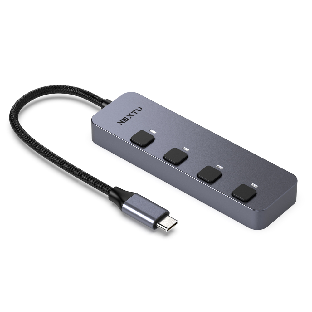 유가단 C타입 개별스위치 4포트 멀티포트 GEN2 USB허브 5522U3-10G