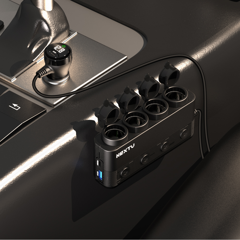 시우난 차량용 멀티 시거잭 4구 소켓 자동차 고속 충전기 1418CHG