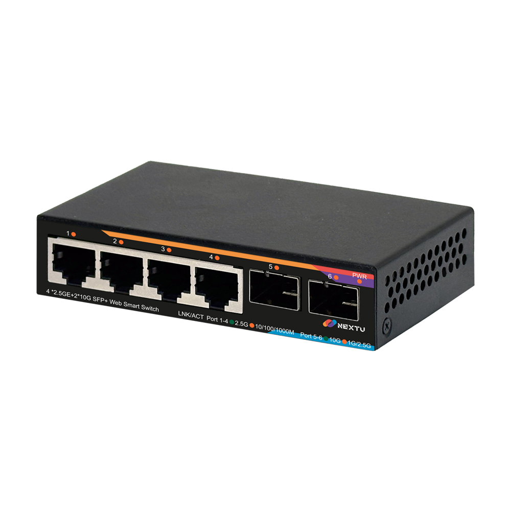 스재미 4포트 2.5G+10G 2SFP 웹스마트 스위치 허브 4256GWS-10G