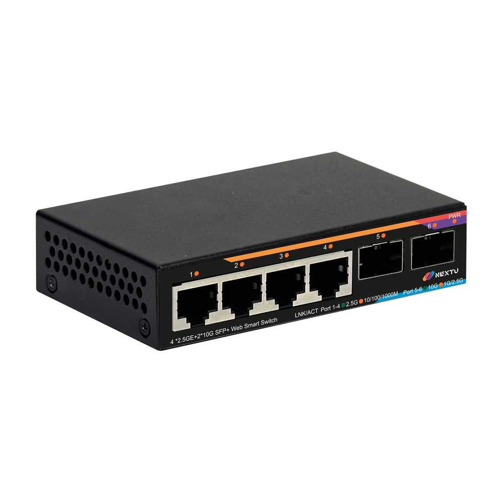 스재미 4포트 2.5G+10G 2SFP 웹스마트 스위치 허브 4256GWS-10G