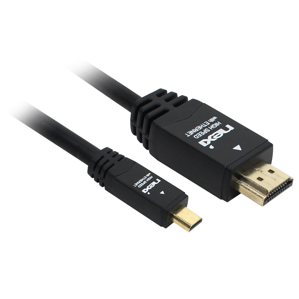 넥시 HDMI-Micro HDMI 블랙메탈 고급형 케이블 1.4Ver 1.5M NX66