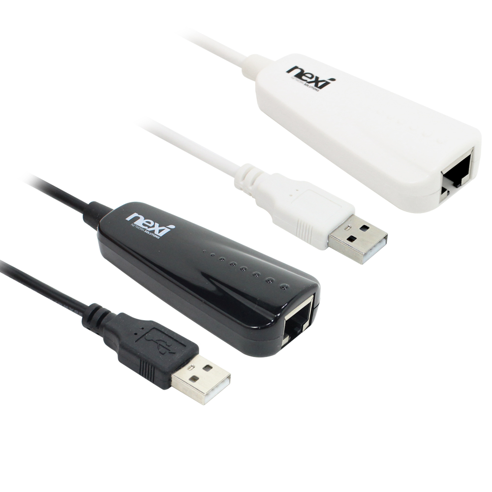 넥시 USB2.0 LAN 유선랜카드 USB 100Mbps 블랙 NX300