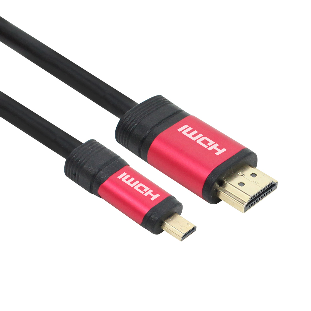 넥시 HDMI2.0 to Micro HDMI 레드메탈 케이블 1M NX495