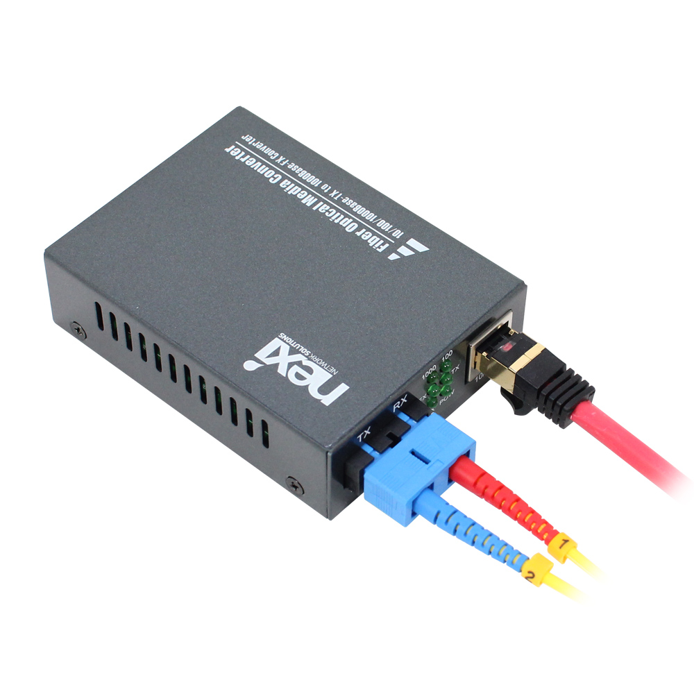 넥시 기가 광컨버터 1000Mbps 싱글모드 NX529