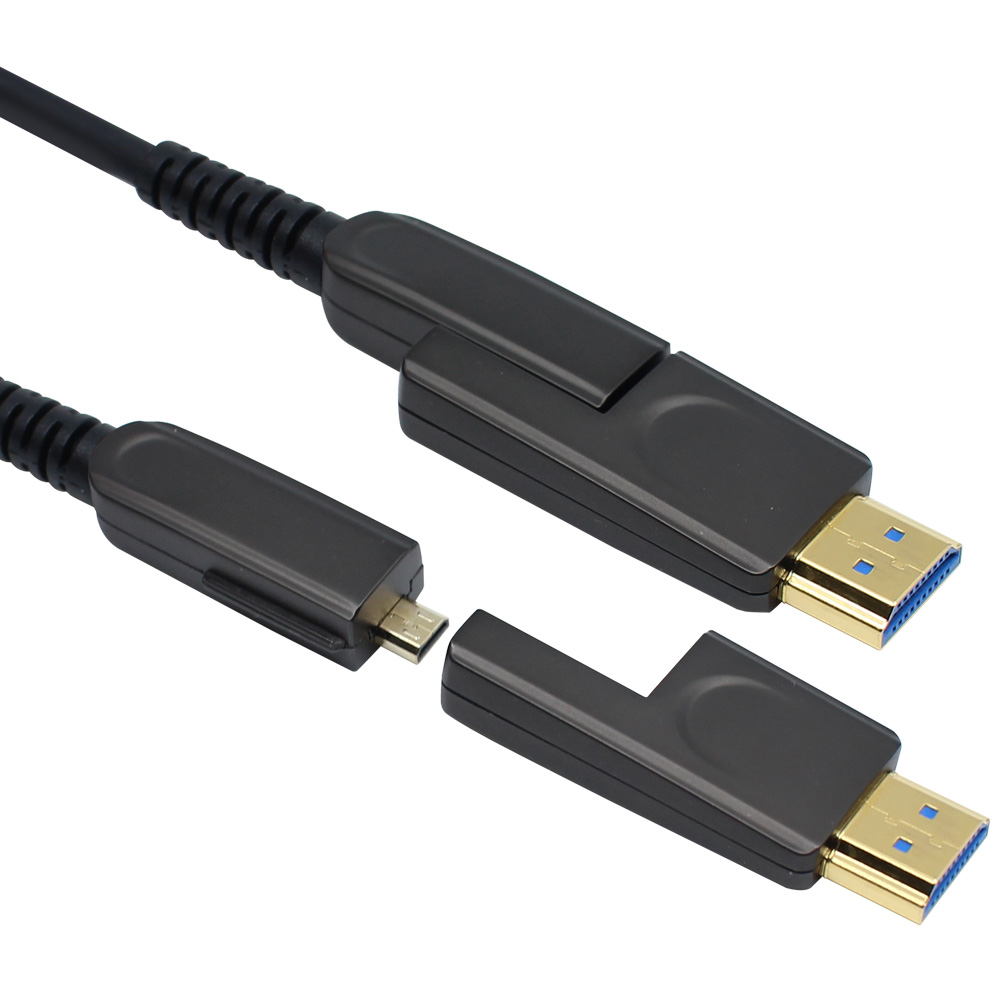 넥시 HDMI2.0 분리형 하이브리드 광 케이블 10M NX750
