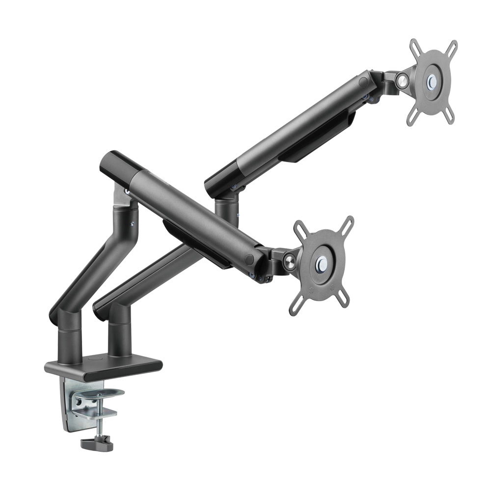 넥시 슬림 알루미늄 듀얼모니터 암 거치대 NX1197