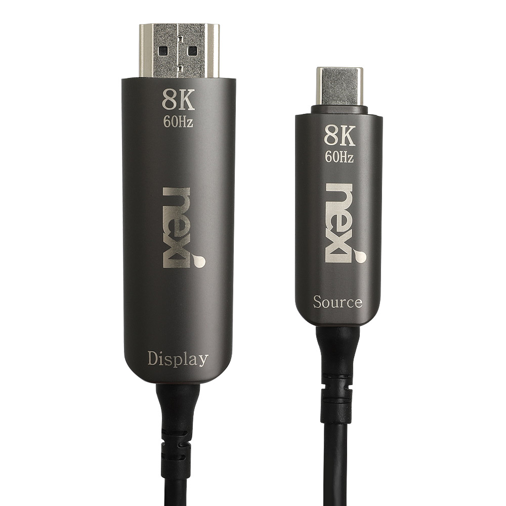 넥시 USB3.1 C타입 to HDMI2.1 AOC 하이브리드 광 케이블 20M NX1357