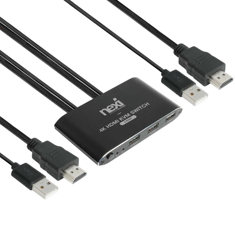 넥시 4K 2포트 HDMI KVM 스위치 NX1281