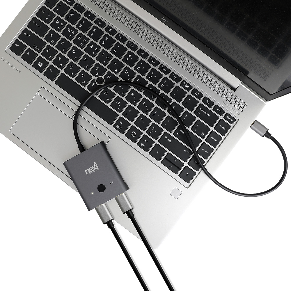 넥시 USB 3.1 C타입 2포트 양방향 선택기 셀렉터 NX1304