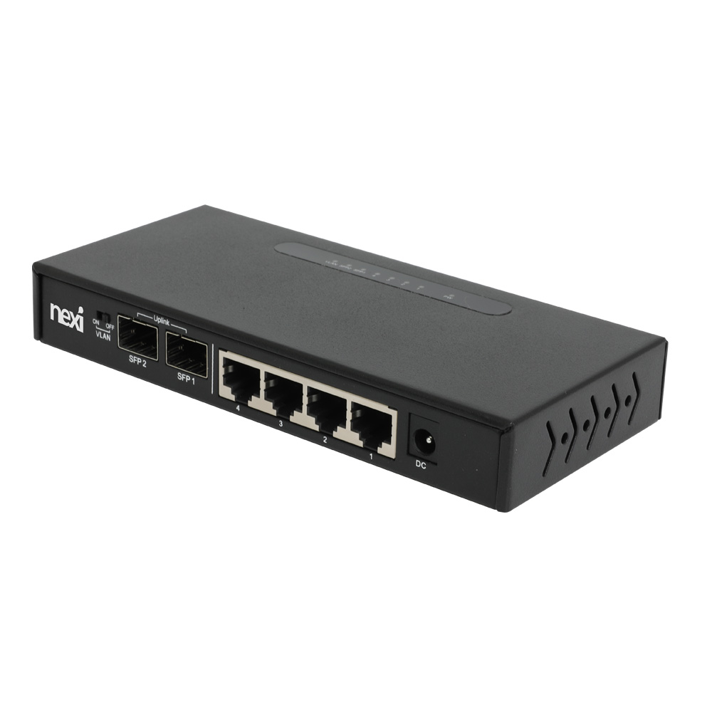 넥시 4 + 2 SFP 기가비트 스위칭허브 NX1320
