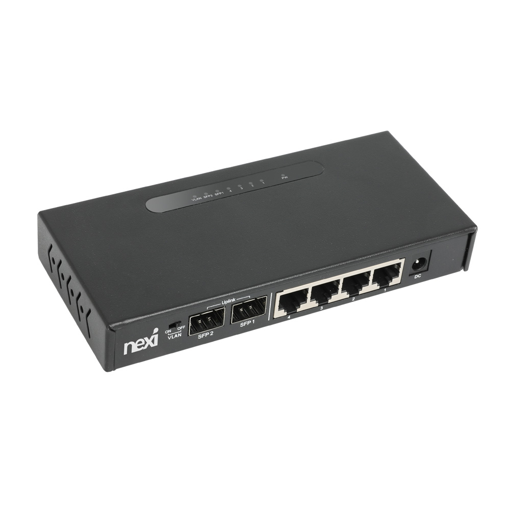 넥시 4 + 2 SFP 기가비트 스위칭허브 NX1320