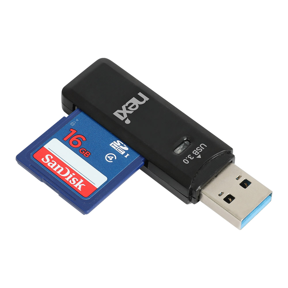 넥시 USB3.0 SD 카드리더기 마이크로SD 블랙박스 리더기 NX1340