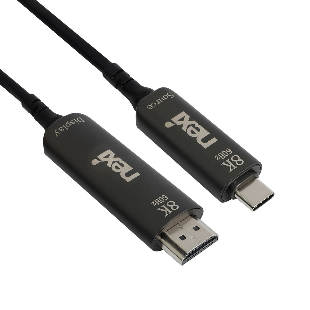 넥시 USB3.1 C타입 to HDMI2.1 AOC 하이브리드 광 케이블 30M NX1358