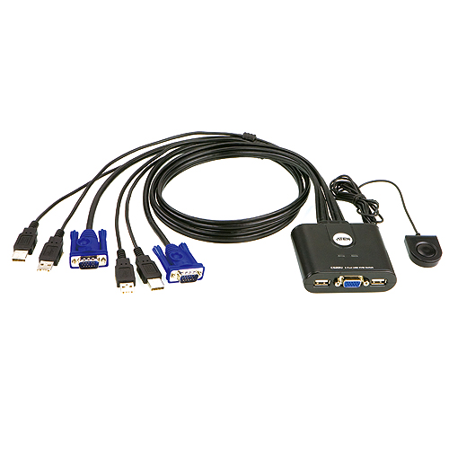 2포트 USB 케이블 KVM 스위치 CS22U