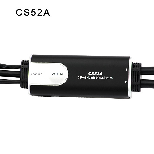 2포트 Hybrid KVM 스위치 CS52A