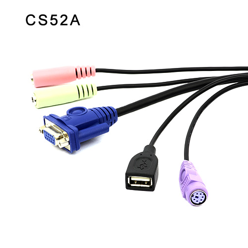 2포트 Hybrid KVM 스위치 CS52A