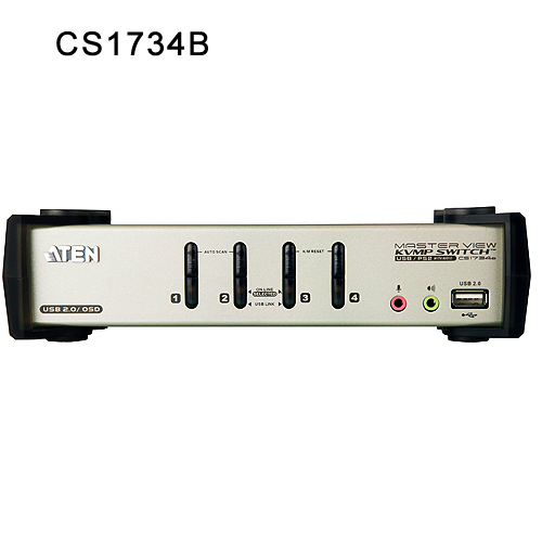 4포트 USB 2.0 KVM 스위치 CS1734B