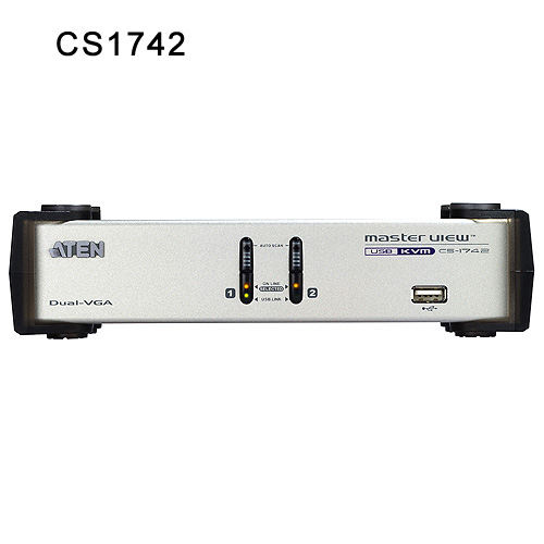 2포트 USB 듀얼뷰 KVMP™ 스위치 CS1742