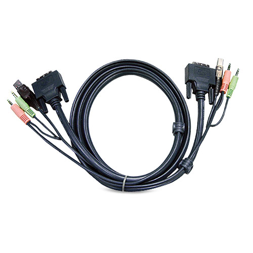 USB DVI-I 싱글 링크 KVM 1.8m 케이블 2L-7D02UI