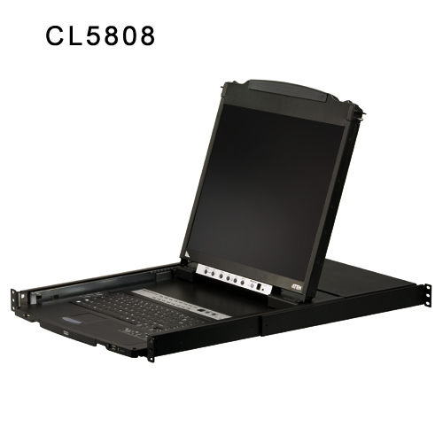 8포트 듀얼 레일 LCD KVM 스위치 CL5808