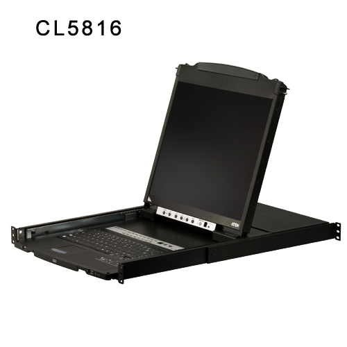 16포트 듀얼 레일 LCD KVM 스위치 CL5816