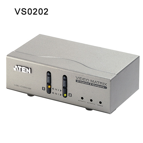 2포트 VGA비디오 매트릭스 스위치 (2 입력 2 출력) + 오디오 VS0202