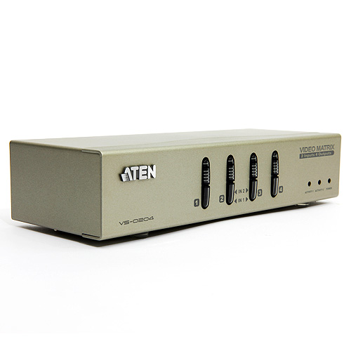 4포트 VGA비디오 매트릭스 스위치 (2 입력 4 출력) + 오디오 VS0204