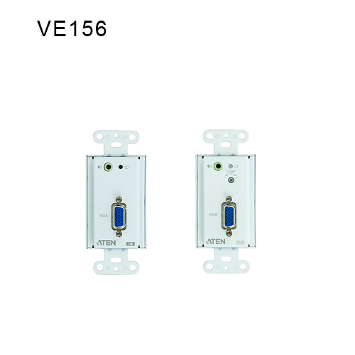 VGA Over Cat5 월 플레이트형 연장기 VE156