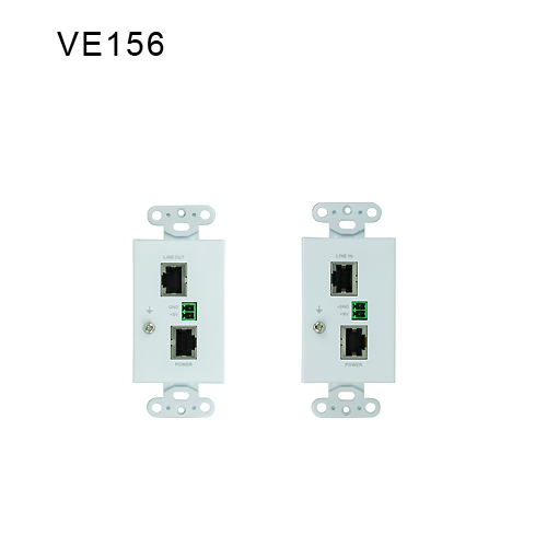 VGA Over Cat5 월 플레이트형 연장기 VE156