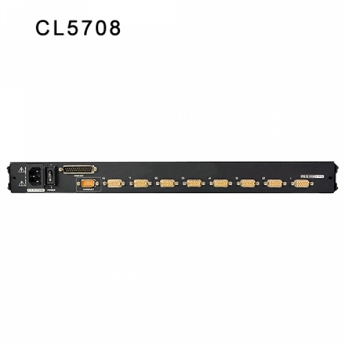 19" Single Rail 8-Port PS/2-USB LCD KVMP