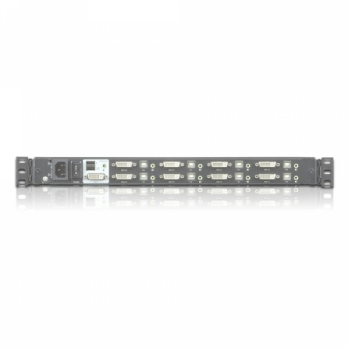 17" Single Rail 8-Port DVI FHD LCD KVM Switch