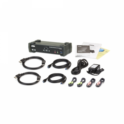 2포트 USB 3.0 4K DisplayPort MST KVMP™ 스위치 (케이블 포함) CS1922M