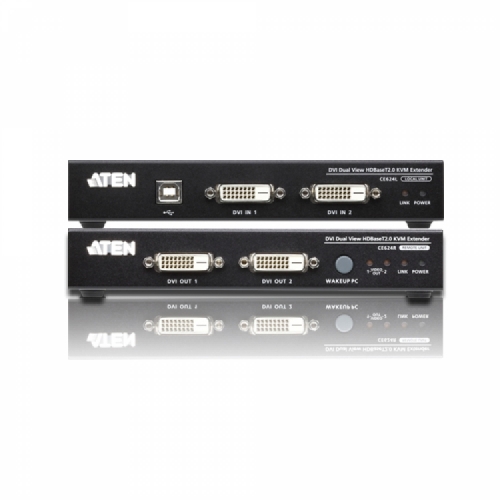 USB DVI 듀얼 뷰 HDBaseT™ 2.0 KVM 연장기 (1920 x 1200 @100 m) CE624