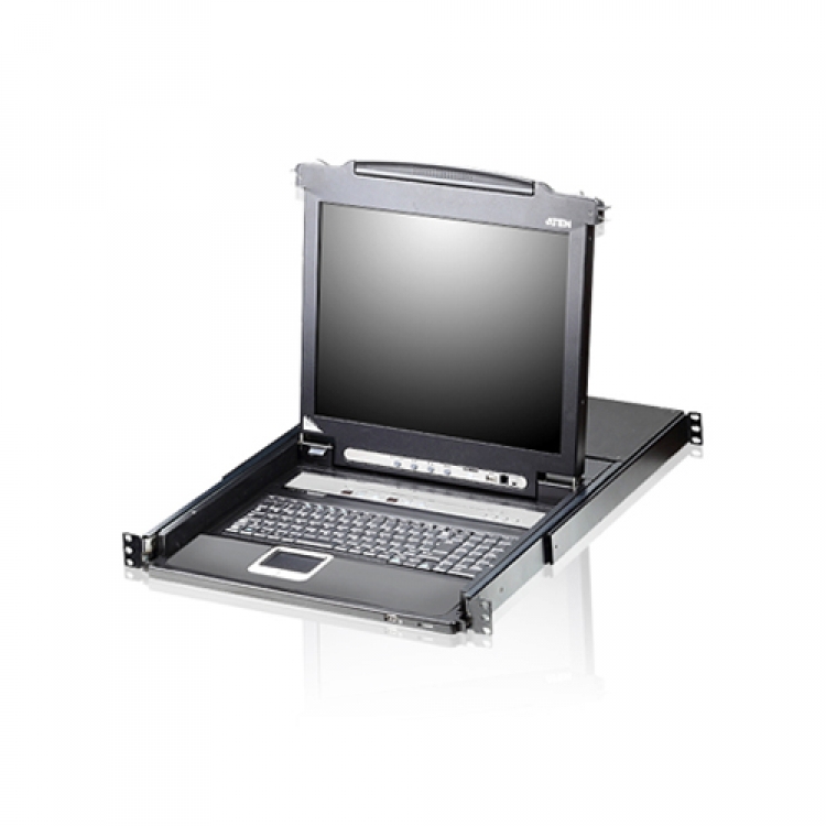 8-포트 PS/2-USB VGA LCD KVM 스위치 17인치